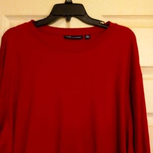 Men red knit shirt